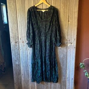 Velvet by Graham & Spencer Sheer Long Sleeve Dress